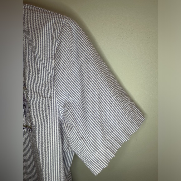 Women’s Alfred Dunner purple striped cotton set, size 12 petite - Picture 5 of 10